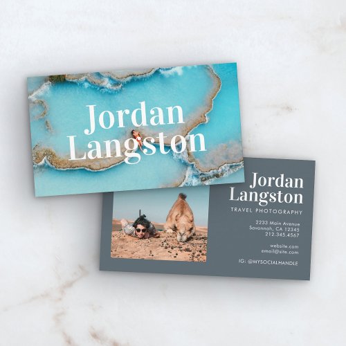 Modern Bold Cool Photography Typography Business Card