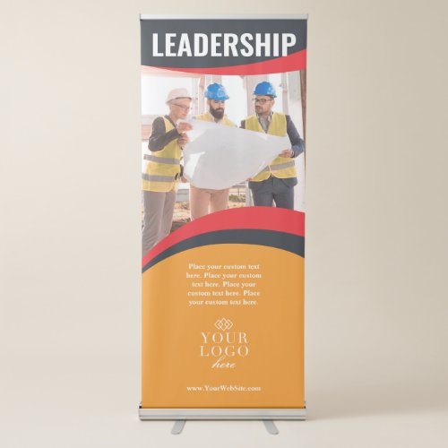 Modern Bold Custom Color Company Trade Show Retractable Banner