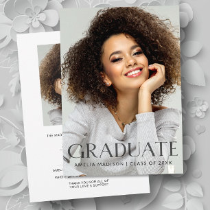 Modern Bold Dark Transparent Text Grad 2 Photo Announcement