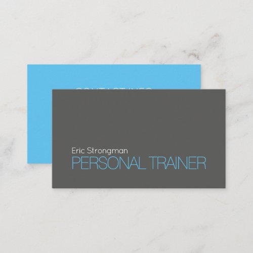 Modern bold duo tone gray blue business card