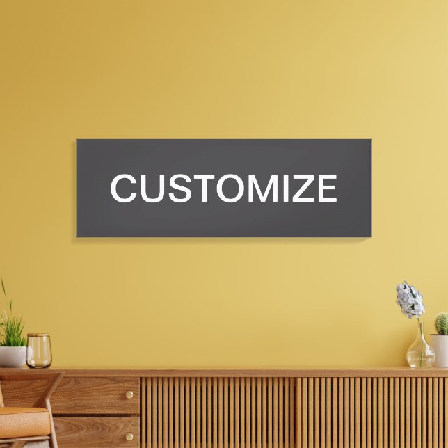 Modern Bold Editable Name, Business or Brand Etc. Canvas Print (Insitu(LivingRoom))