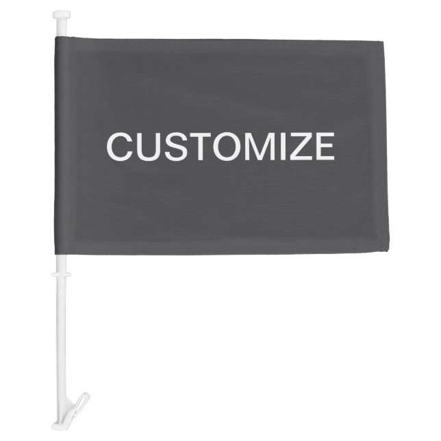 Modern Bold Editable Name, Business or Brand Etc. Car Flag (Front)
