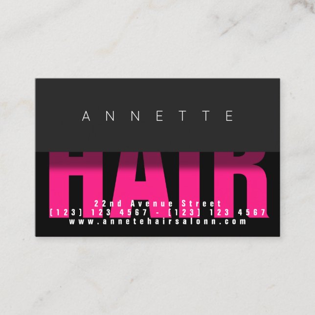 Modern bold elegant shade look business card (Front)