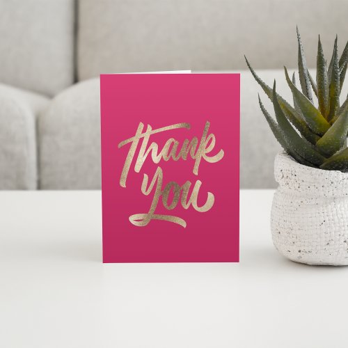 Modern Bold Faux Foil Thank You Mothers Day Card