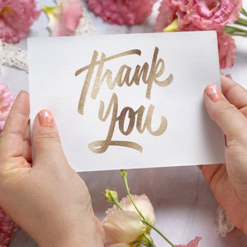 Modern Bold Faux Gold Thank You Mothers Day Card