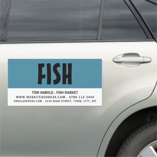 Modern Bold FishmongerWife Fish Market Car Magnet