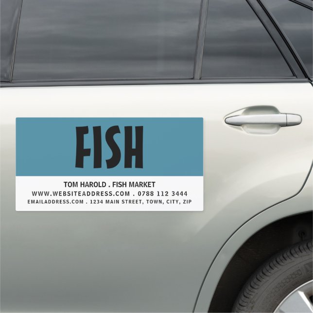 Modern Bold, Fishmonger/Wife, Fish Market Car Magnet (In Situ)