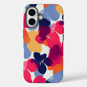 Modern Bold Floral Pattern iPhone 16 Case