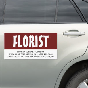 Modern Bold, Floristry Car Magnet