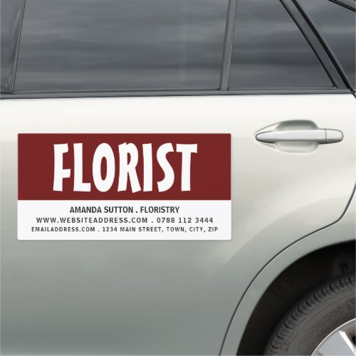 Modern Bold Floristry Car Magnet