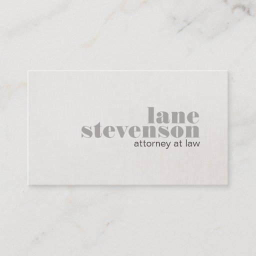 Customizable Modern Bold Font Attorney at Law Business Card