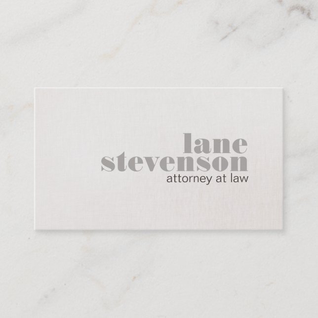 Modern Bold Font Attorney at Law Business Card (Front)