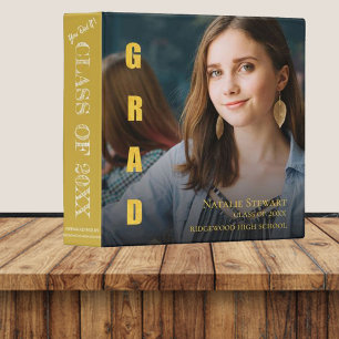 Modern Bold Font Class Of 2026  Graduation Photo 3 Ring Binder