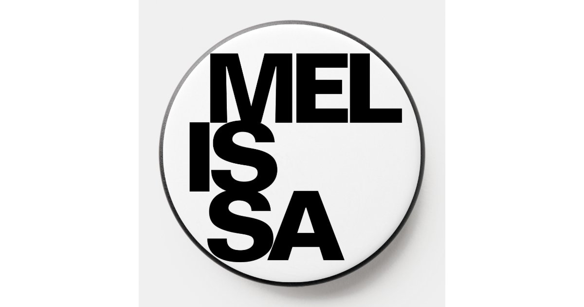 Modern Bold Font Typography Simple Black White PopSocket | Zazzle