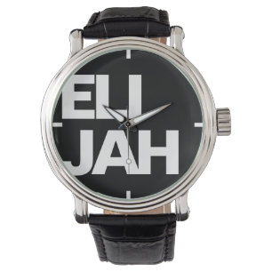 Modern Bold Font Typography Simple White and Black Watch