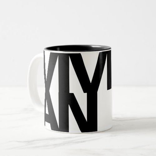 Modern Bold Font Typography Unique Word Art Vivian Two_Tone Coffee Mug