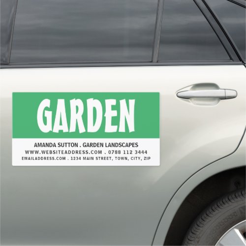 Modern Bold Gardener Horticulturist Car Magnet