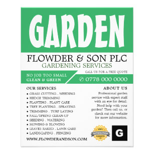 Modern Bold, Gardening Service, Horticulturist Flyer