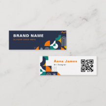 Modern Bold Geometric colored, QR code