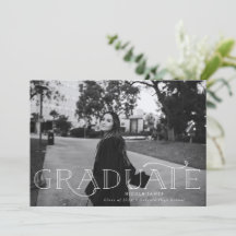 Modern Bold Graduation Announcement