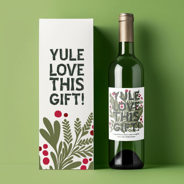 Modern bold graphic typography Wine Gift Box (Creator Uploaded)