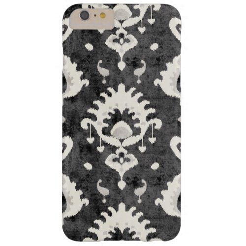 Modern bold grey black ikat tribal pattern barely there iPhone 6 plus case