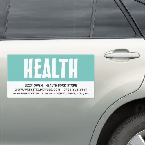 Modern Bold Health Food Store Car Magnet