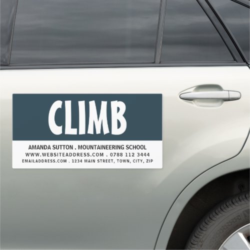 Modern Bold Hiking and Climbing SchoolStore Car Magnet