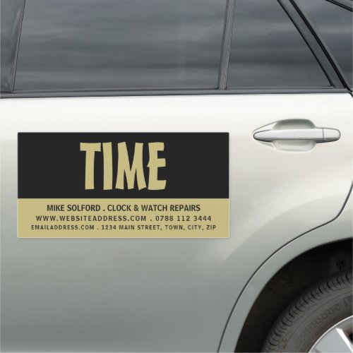 Modern Bold Horologist Car Magnet