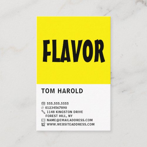 Modern Bold Ice Cream Parlor Business Card