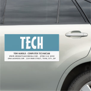 Modern Bold, Information Technology, Computer Car Magnet