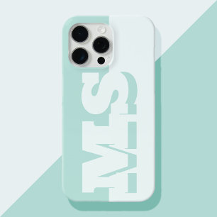 Modern Bold Initial Monogram iPhone 15 Pro Max Case