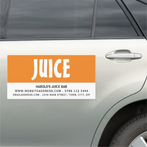 Modern Bold Juice Bar Car Magnet