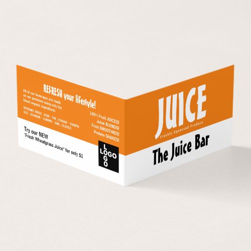 Modern Bold Juice Bar Detailed Business Card