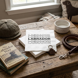 Modern Bold Labrador Typography Graphic  Napkins
