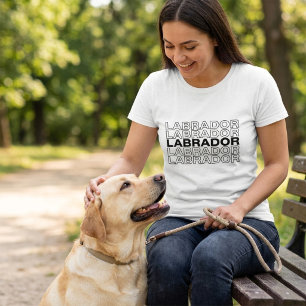 Modern Bold Labrador Typography Graphic T-Shirt