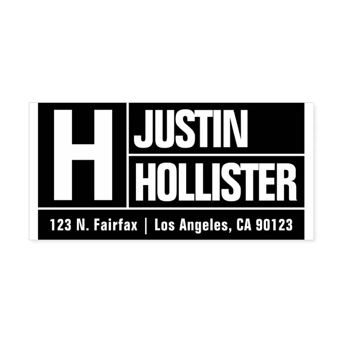 Self Inking // 2.75 x 1 Bold Modern Last Name Return Address Stamp Self Inking // 2.75 x 1 Bold Modern Last Name Return Address Stamp