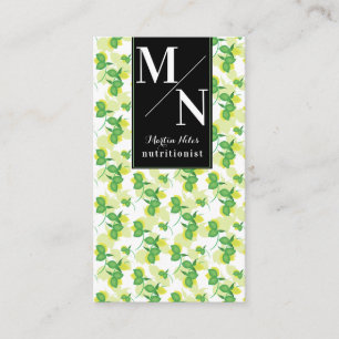 Modern Bold Lemon Nutritionist Healthy Business Card