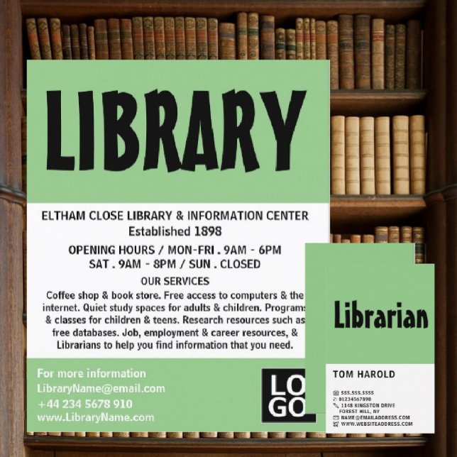 Modern Bold, Library Advertising Flyer (Creator Uploaded)
