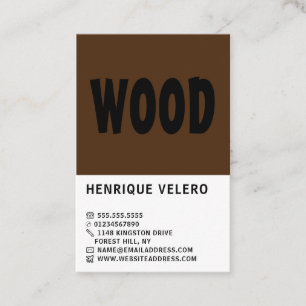 Modern Bold, Lumber/Timber/ Wood Yard Business Card