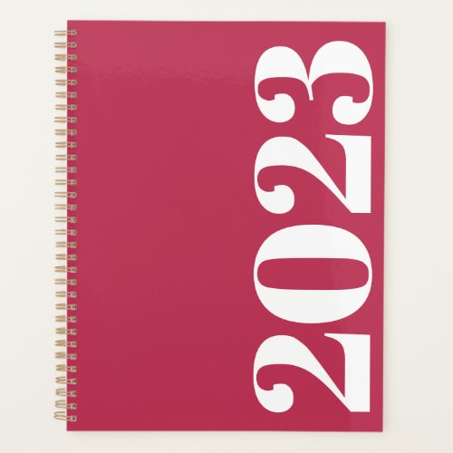 Modern Bold Magenta Red 2023 Planner