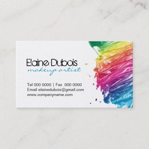 MODERN &amp; BOLD MAKEUP ARTIST BUSINESS CARD