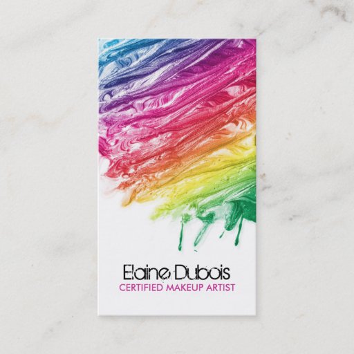 Customizable MODERN &amp; BOLD MAKEUP ARTIST BUSINESS CARD