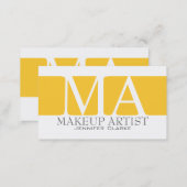 Modern Bold Makeup Artist Business Cards (Front/Back)