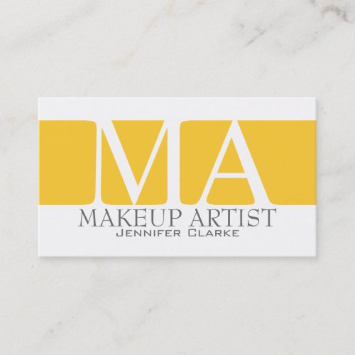 Modern Bold Makeup Artist Business Cards