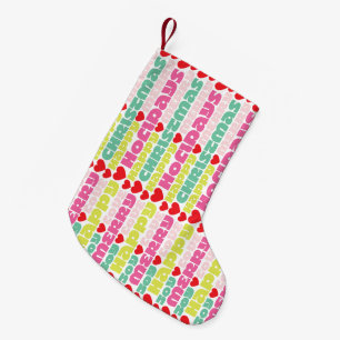 MODERN BOLD MERRY & BRIGHT christmas holiday Small Christmas Stocking