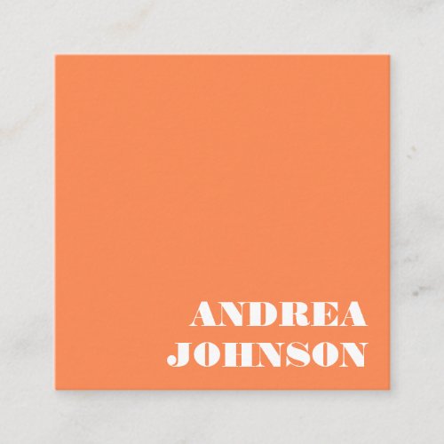 Modern Bold Minimal Typography Retro Colors Simple Square Business Card