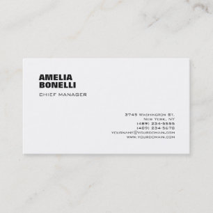 Modern Bold Minimalist Professional Business Card