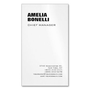Modern Bold Minimalist Professional  Business Card Magnet