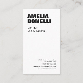 Modern Bold Minimalist Professional Standard Size Business Card